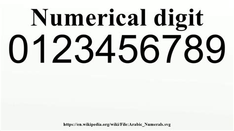 Numerical digit .